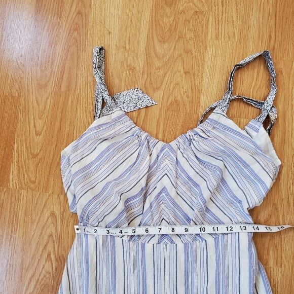 Rebecca Taylor Leila Stripe Cotton Midi Dress - Medium - Picture 12 of 15